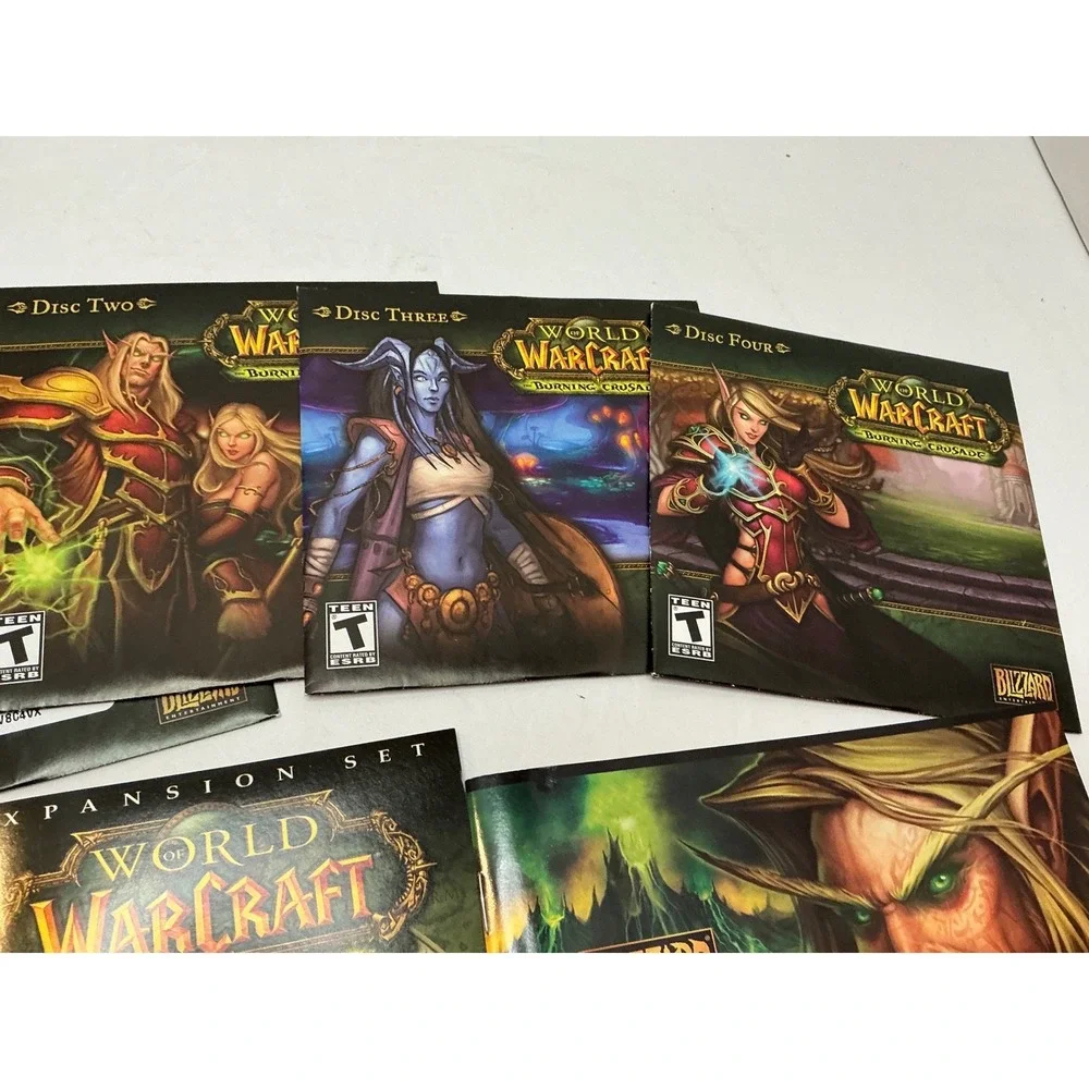 Blizzard World of Warcraft Burning Crusade PC Big Box Game Lot Vintage 2000s